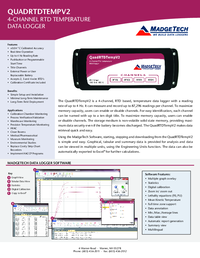 Thumbnail of document Data Sheet - QuadRTDTempV2 Data Logger